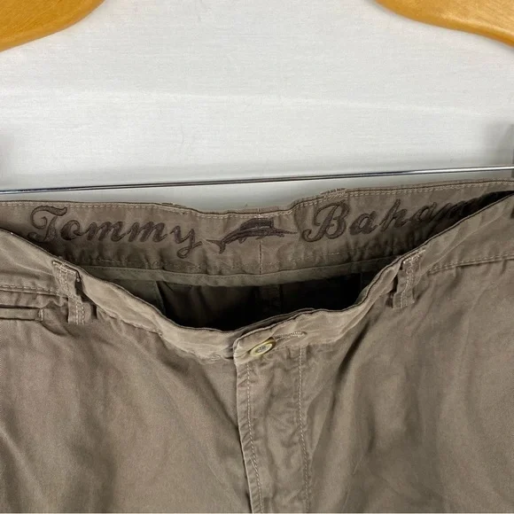 Tommy Bahama Tan/brown/green Cotton Blend Straight Leg Pants size 40” 32” leg - Picture 3 of 8